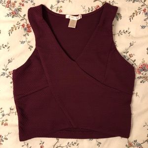 Burgundy Crop Top
